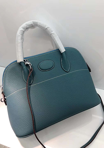 Danielle Leather Shoulder Bag Blue