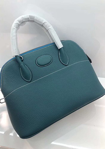 Danielle Leather Shoulder Bag Blue