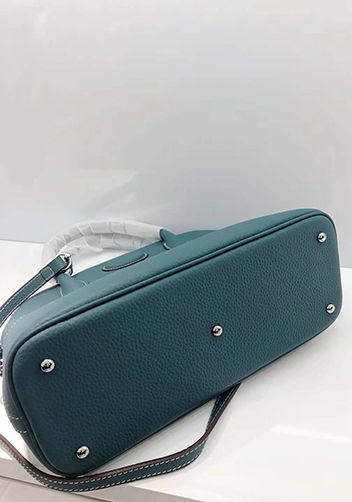 Danielle Leather Shoulder Bag Blue