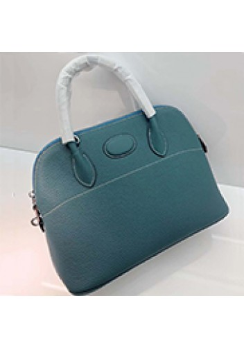 Danielle Leather Shoulder Bag Blue