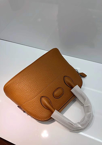 Danielle Leather Shoulder Bag Brown