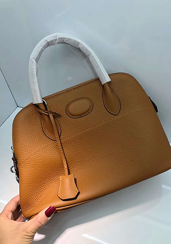Danielle Leather Shoulder Bag Brown