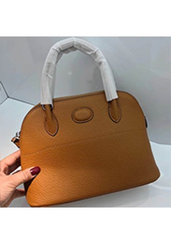 Danielle Leather Shoulder Bag Brown