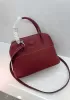 Danielle Leather Shoulder Bag Burgundy