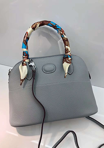 Danielle Leather Shoulder Bag Light Blue