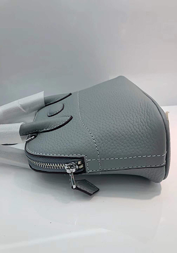 Danielle Leather Shoulder Bag Light Blue