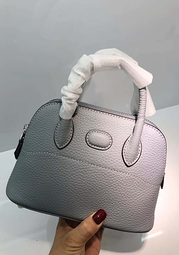 Danielle Leather Shoulder Bag Light Blue