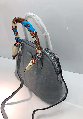 Danielle Leather Shoulder Bag Light Blue