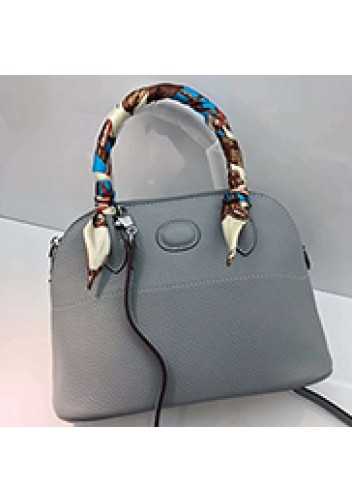 Danielle Leather Shoulder Bag Light Blue