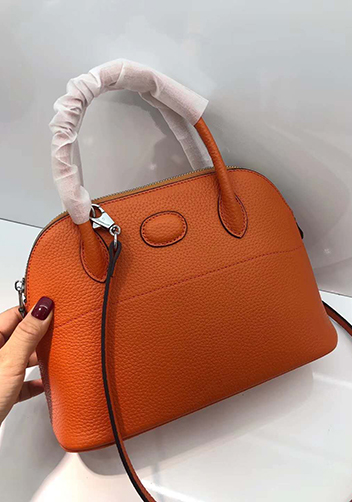 Danielle Leather Shoulder Bag Orange