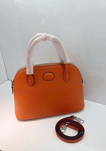 Danielle Leather Shoulder Bag Orange