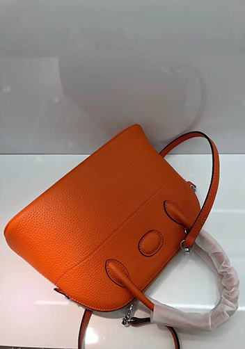 Danielle Leather Shoulder Bag Orange