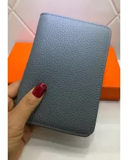 Jane Passport Cover Cowhide Leather Blue