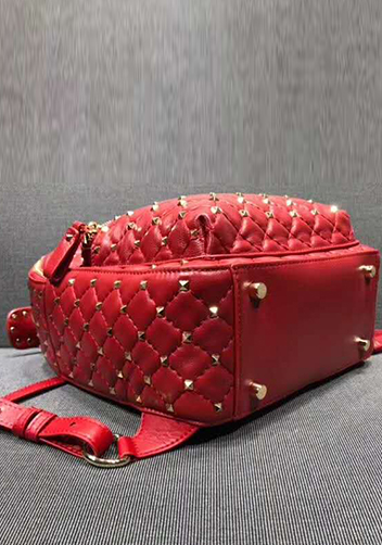 Rockstar Leather Backpack Red