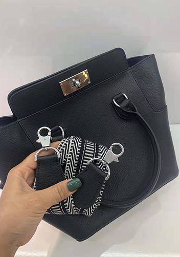 Deborah Leather Shoulder Bag Black