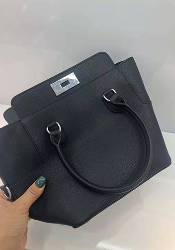 Deborah Leather Shoulder Bag Black