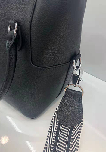 Deborah Leather Shoulder Bag Black