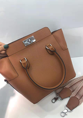 Deborah Leather Shoulder Bag Brown