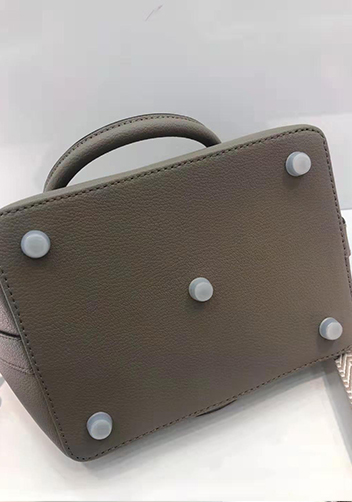 Deborah Leather Shoulder Bag Grey