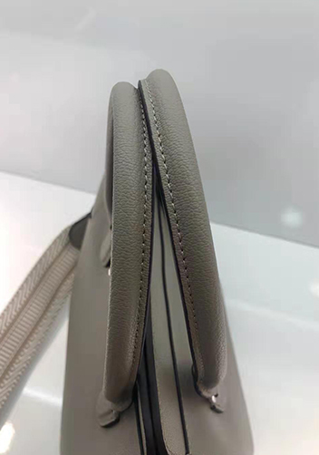 Deborah Leather Shoulder Bag Grey