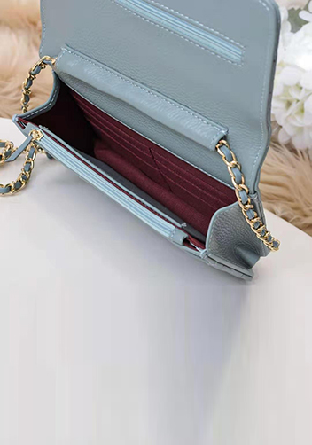 Adeline Lambskin Leather Diamond Shape Shoulder Bag Blue