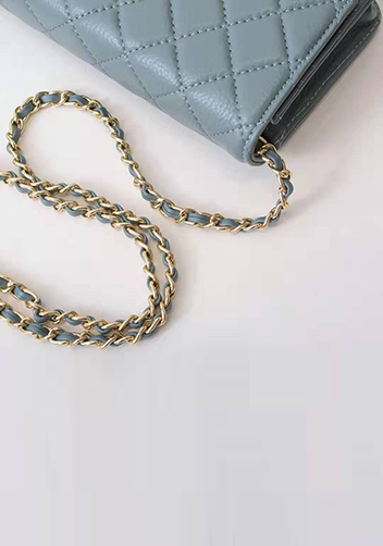 Adeline Lambskin Leather Diamond Shape Shoulder Bag Blue