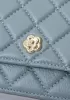 Adeline Lambskin Leather Diamond Shape Shoulder Bag Blue