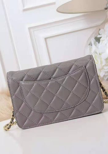 Adeline Lambskin Leather Diamond Shape Shoulder Bag Grey