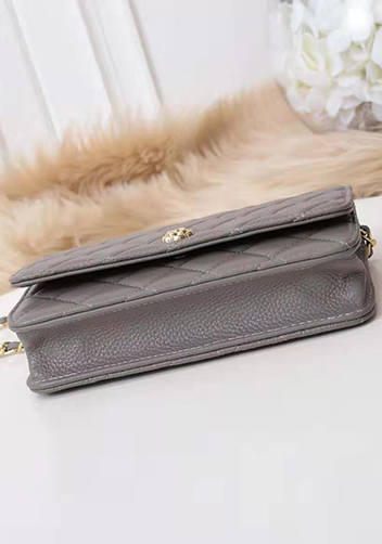 Adeline Lambskin Leather Diamond Shape Shoulder Bag Grey