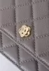 Adeline Lambskin Leather Diamond Shape Shoulder Bag Grey