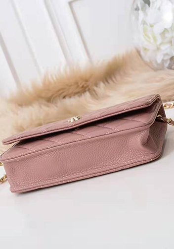 Adeline Lambskin Leather Diamond Shape Shoulder Bag Pink