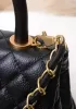 Nicola Top Handle And Shoulder Lambskin Mini Bag Black