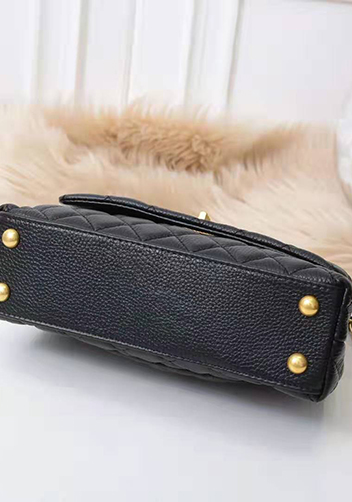 Nicola Top Handle And Shoulder Lambskin Mini Bag Black