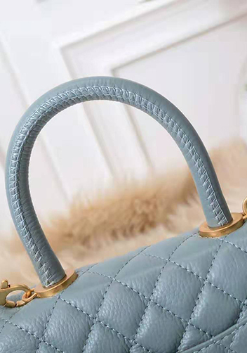 Nicola Top Handle And Shoulder Lambskin Mini Bag Blue