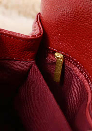 Nicola Top Handle And Shoulder Lambskin Mini Bag Burgundy