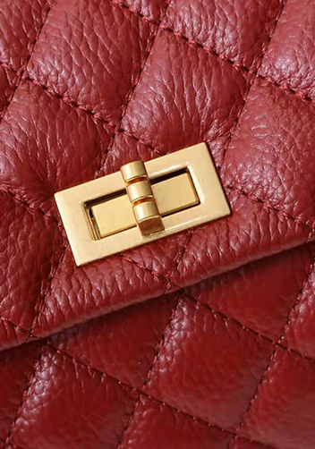 Nicola Top Handle And Shoulder Lambskin Mini Bag Burgundy