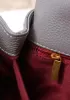 Nicola Top Handle And Shoulder Lambskin Mini Bag Grey