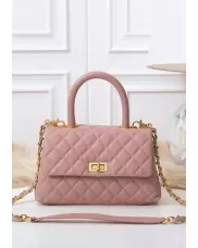 Nicola Top Handle And Shoulder Lambskin Mini Bag Pink