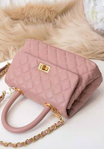 Nicola Top Handle And Shoulder Lambskin Mini Bag Pink