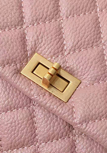 Nicola Top Handle And Shoulder Lambskin Mini Bag Pink