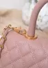 Nicola Top Handle And Shoulder Lambskin Mini Bag Pink