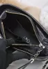 Kristy Leather Bucket Bag Croc Black