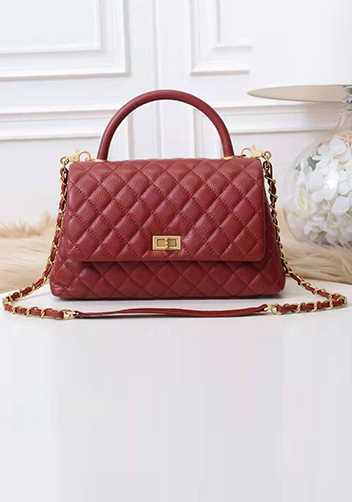 Nicola Top Handle And Shoulder Large Bag Burgundy