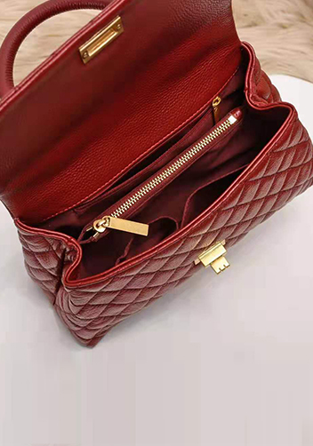 Nicola Top Handle And Shoulder Large Bag Burgundy