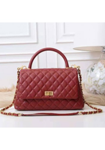 Nicola Top Handle And Shoulder Large Bag Burgundy