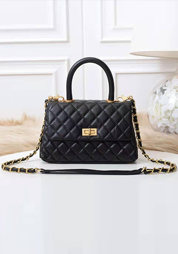 Nicola Top Handle And Shoulder Medium Bag Black