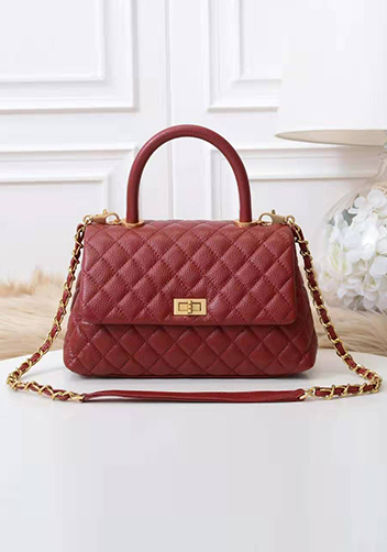 Nicola Top Handle And Shoulder Medium Bag Burgundy