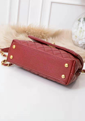 Nicola Top Handle And Shoulder Medium Bag Burgundy