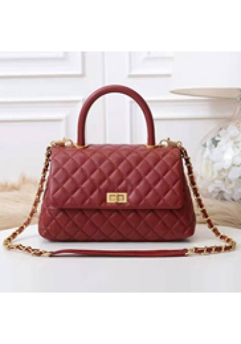 Nicola Top Handle And Shoulder Medium Bag Burgundy