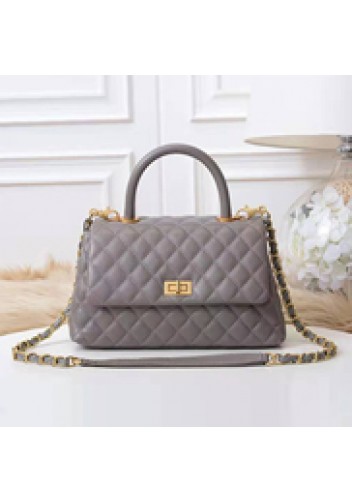 Nicola Top Handle And Shoulder Medium Bag Grey